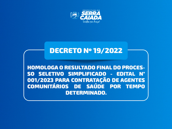 DECRETO 019/2022